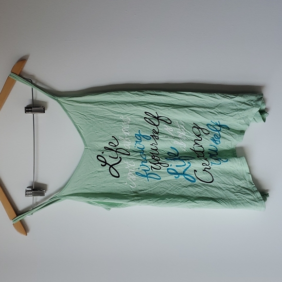 Suzy Shier - Mint Green Inspirational Tank - Size M - Picture 1 of 7